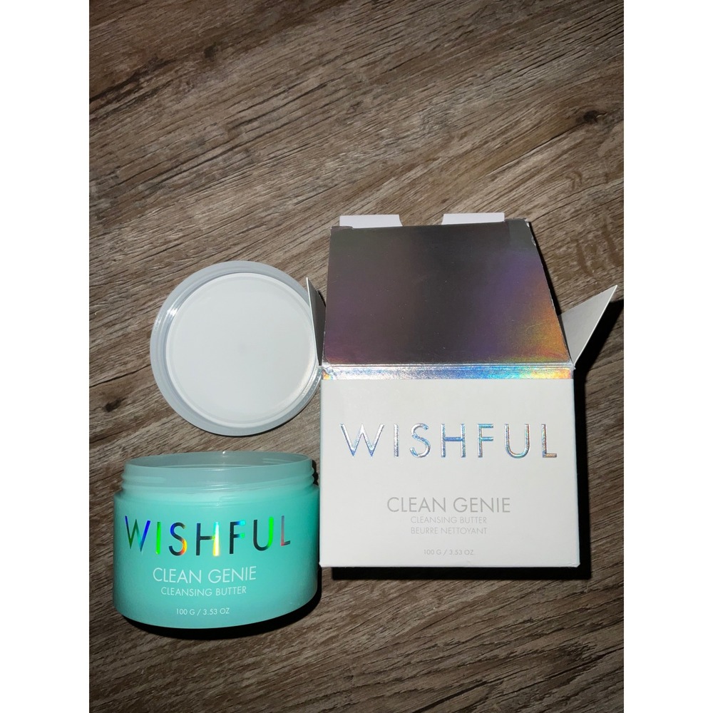 Wishful Clean Genie Cleansing Butter Makeup Remover Balm Green Tea Cherry Face